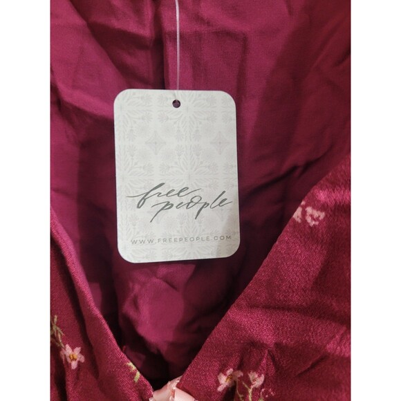 Free People Everyone’s Favorite Mini Dress Earth Red Combo NWT M OB2017241 - Picture 3 of 10